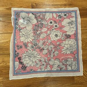 Floral Pink and blue Talbots Scarf